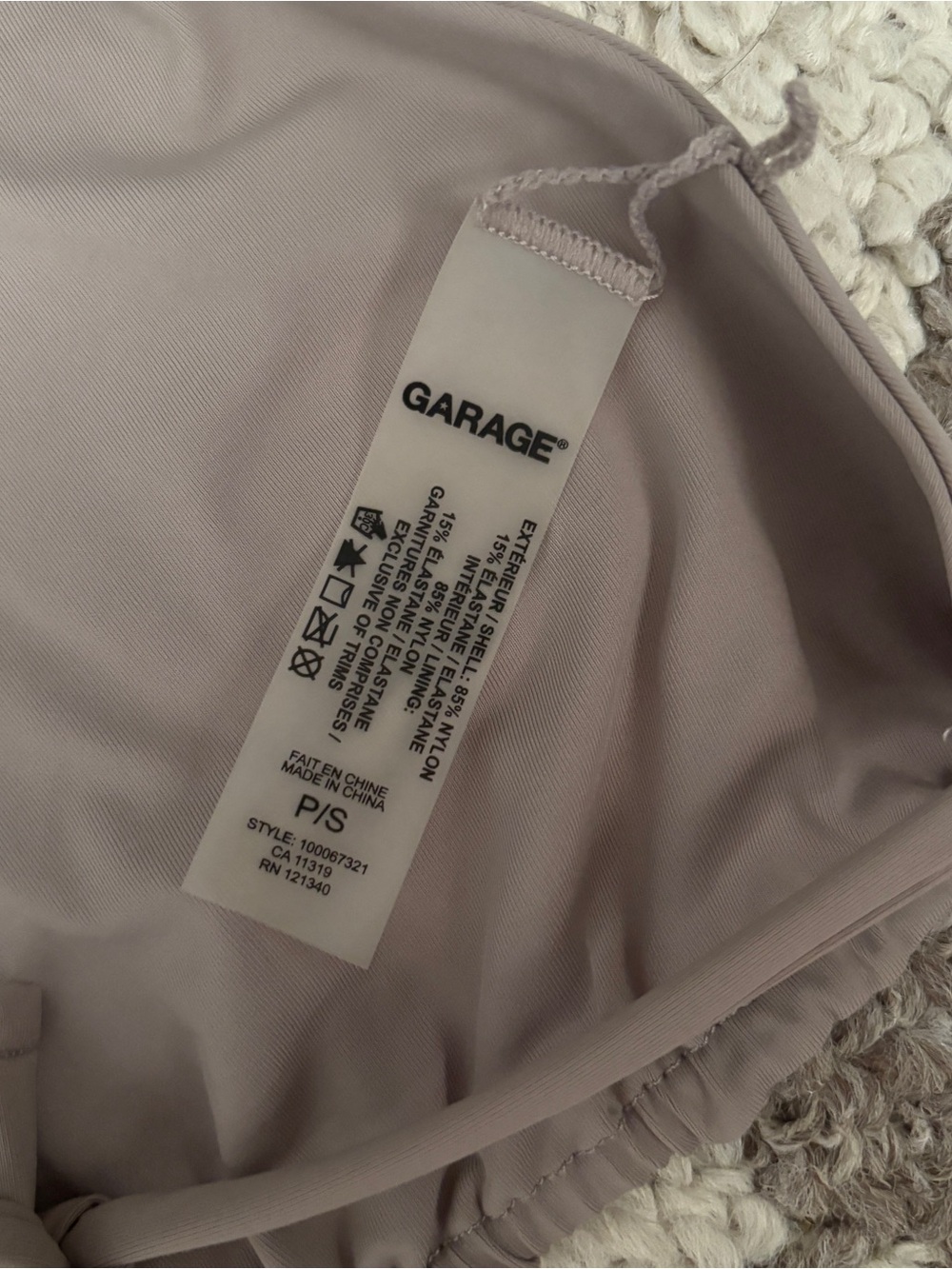 Garage Taupe Halter Bikini Top - Picture 3 of 3